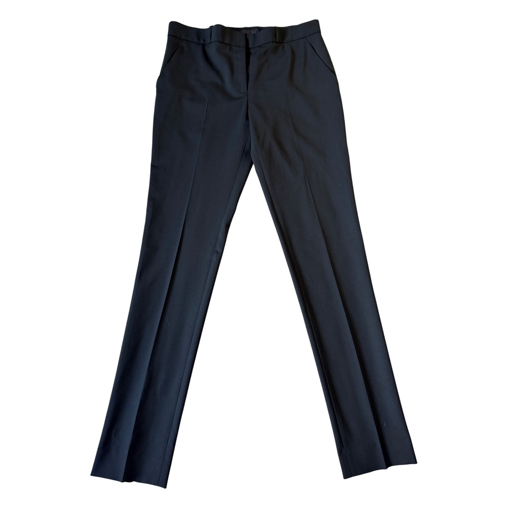 The Row Pants Wool Blend Skinny Slim Leg Tailored Black Size 4 - Picture 3 of 11